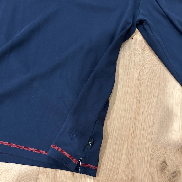 Ted Baker London Blue Red Stitch Long Sleeve Tee Size 7 - Picture 4 of 5